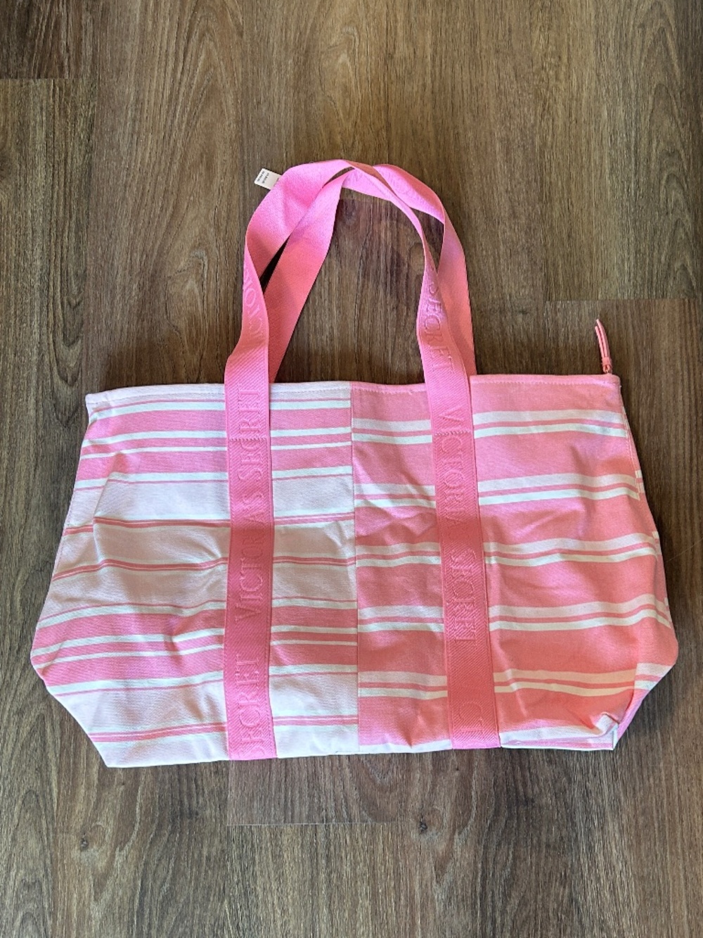 NWT Victoria’s Secret Heritage Stripe Canvas Tote Bag 15x21